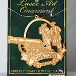 ORN-JS18             $2.50

THIS LASER-CUT ORNAMENT HONORS YORKTOWN AND OUR FREEDOMS WON THERE