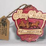 XM2040                         $3.00

Bi Level Horse and Carriage with Merry Christmas written above and Williamsburg written below