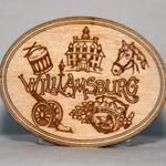 ICONIC IMAGES OF COLONIAL WILLIAMSBURG ARE LASER CUT INTO THIS WOODEN OVAL MAGNET.

MG360-W-16   $2.00