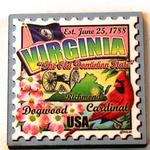 MGV301-18                 $2.00

Icons of beautiful Virginia appear to be on a 2.5" x2.5" stamp.
