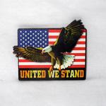 United We Stand is 2.5" x 3" and has the eagle's wings cut out and soaring above.

MG301-17   $2.00