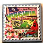 MGV301-18                 $2.00

Icons of beautiful Virginia appear to be on a 2.5" x2.5" stamp.